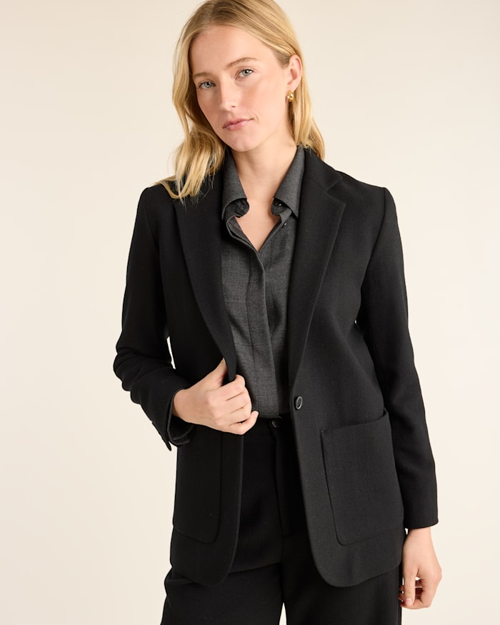 WOMEN'S DAVIS HERRINGBONE WOOL BLAZER